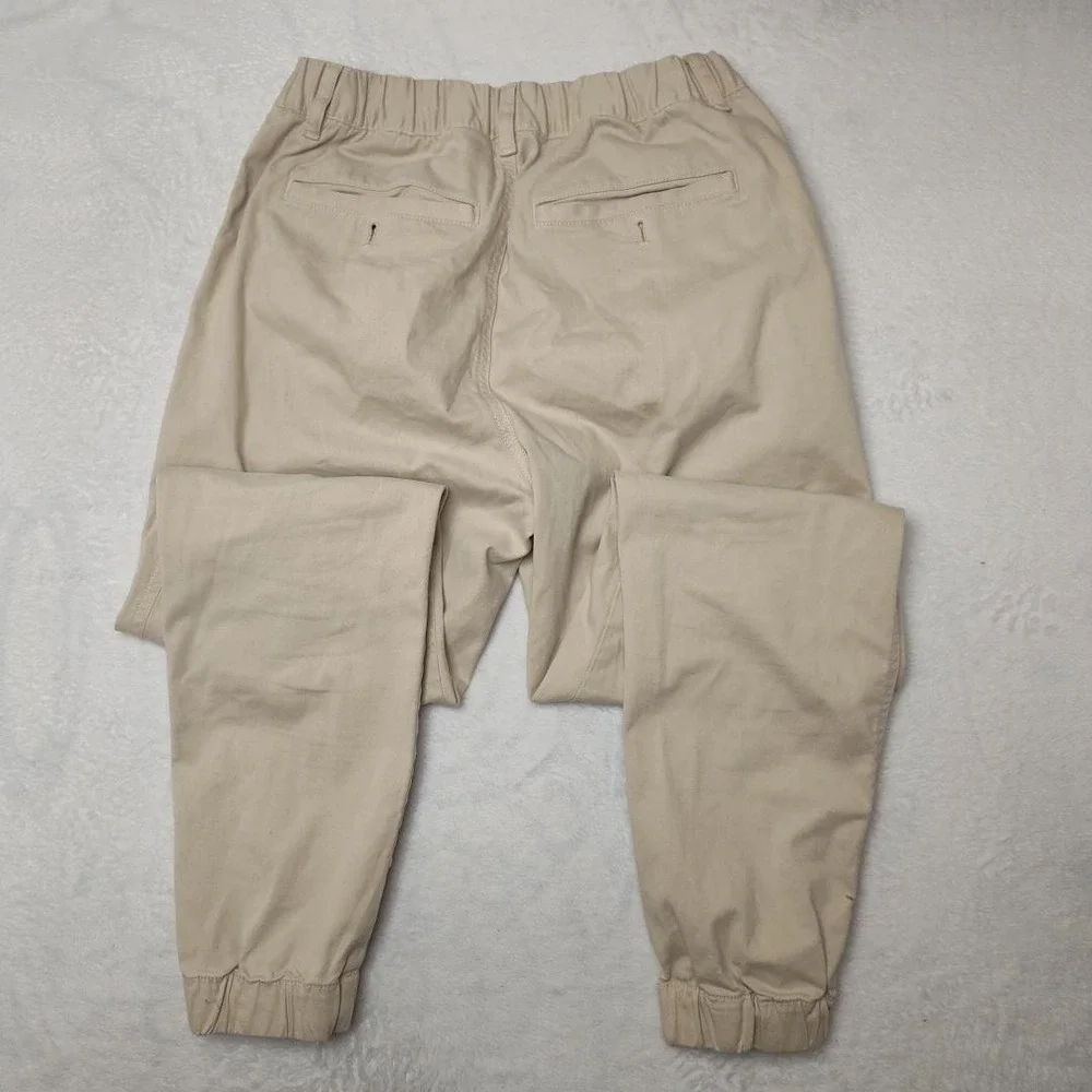 Bearbottom‎ Pants Mens 30x28 Beige Jogger Elastic Waist Cuffed Stretch Casual